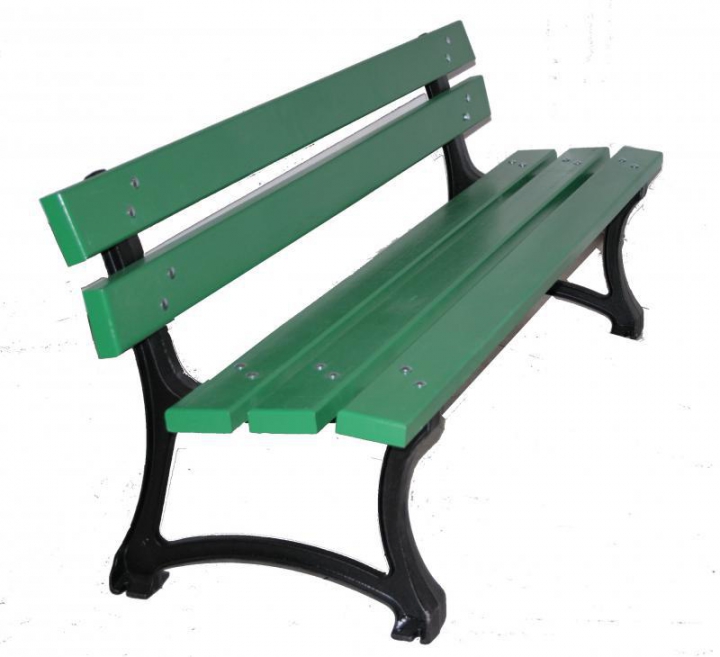 banc avec lames bois laquées